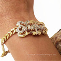 SHANGJIE OEM Modèle en alliage Modèle en deux couleurs Bracelet Custom Bracelet Charms Gold Men Designs Bracelet